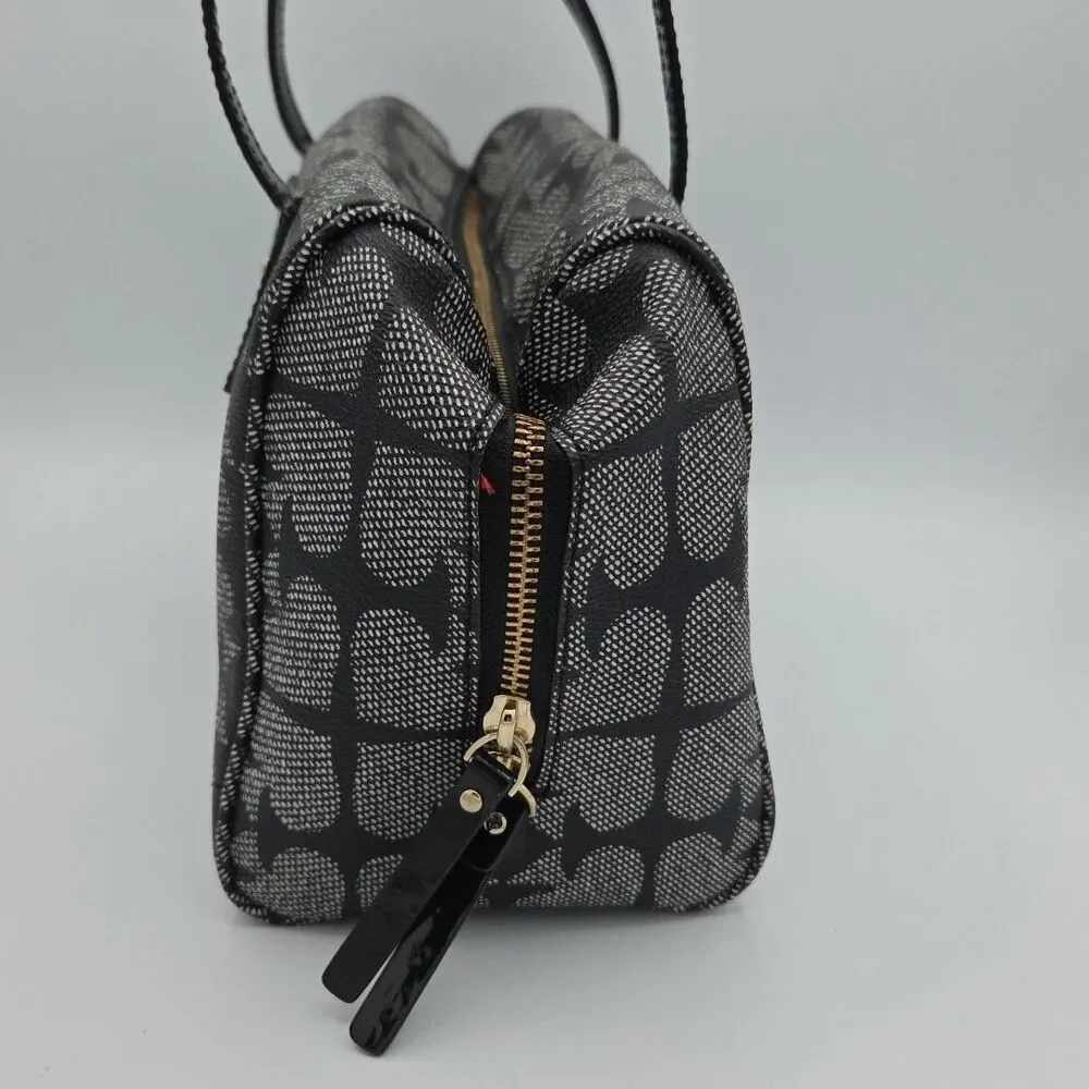 Kate Spade Kaleigh Ace of Spades Canvas Satchel Bag with Dust Bag